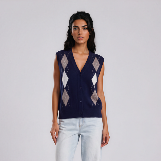 GILET CARDIGAN ARGYLE